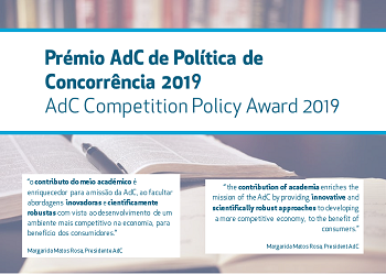Prémio AdC Política de Concorrência – Edição 2019