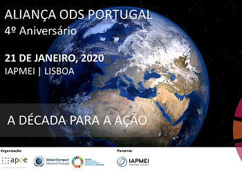 4.º aniversário da Aliança ODS Portugal – 21 de janeiro, Lisboa