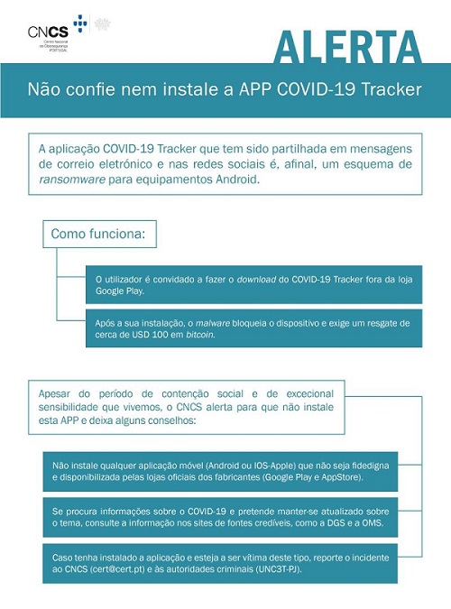 CNCS - Alerta COVID-19 e as ciberameaças