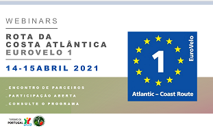 Turismo de Portugal  - Webinars Rota da Costa Atlântica – Eurovelo 1  -  14 e 15 de abril 
